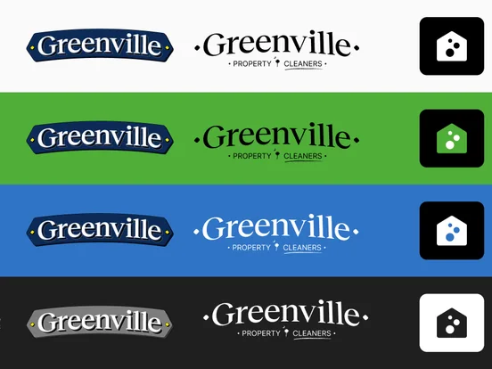 Sistema de logo de Greenville sobre cuatro colores de marca