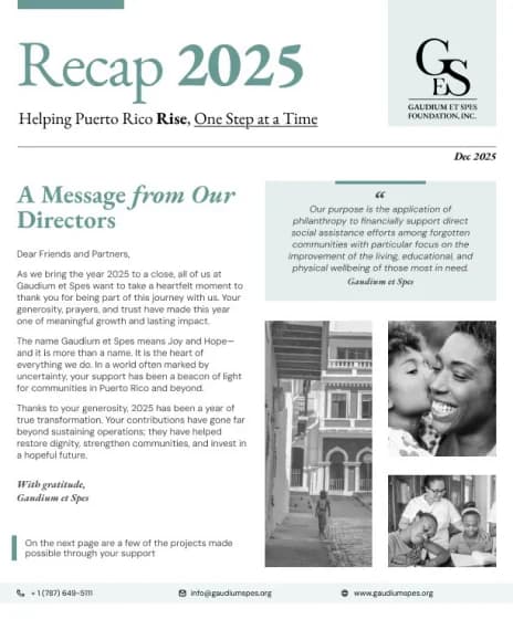 Newsletter “Recap 2025” de Gaudium et Spes con un mensaje de los directores