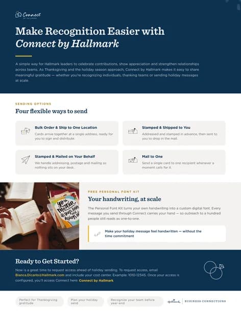 Hoja de ventas de las fiestas de Connect by Hallmark
