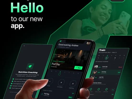 Pantallas de la app de Ponte Fuerte en un teléfono