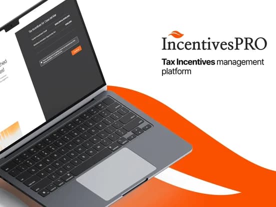 Sitio web de IncentivesPRO en una laptop
